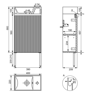 Тумба с раковиной WC Area 40 см матовый бежевый 221803003 Wellsee фото в интернет-магазине Русалия