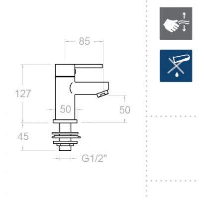 Смеситель для раковины однорычажный DRAKO 3371AX1 (S) Ramon Soler фото в интернет-магазине Русалия