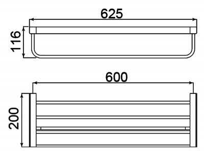 Полка для полотенец Timo Selene (14058/03) черный фото в интернет-магазине Русалия