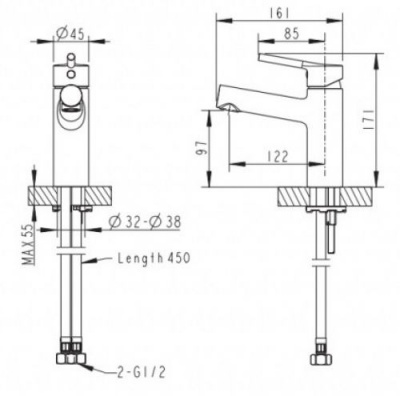 Смеситель для умывальника Palace F1172217CP Bravat фото в интернет-магазине Русалия