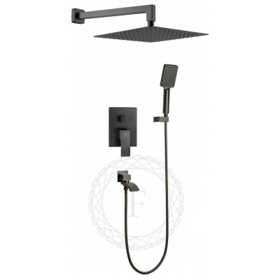 Душевая система встраиваемая FILARETE Waterfall FL1010BG, графит фото в интернет-магазине Русалия
