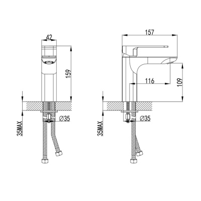 Смеситель для умывальника белый матовый IDDIS Slide (SLIWT00i01) фото в интернет-магазине Русалия