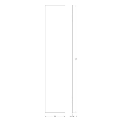 Зеркало настенное с фацетом Standard EVOFORM 30x160 см, BY 0253 фото в интернет-магазине Русалия