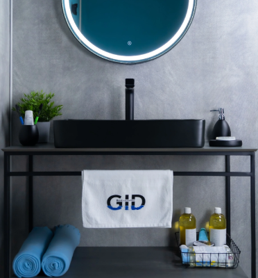 Раковина накладная прямоугольная черная матовая Bm9396 GID фото в интернет-магазине Русалия