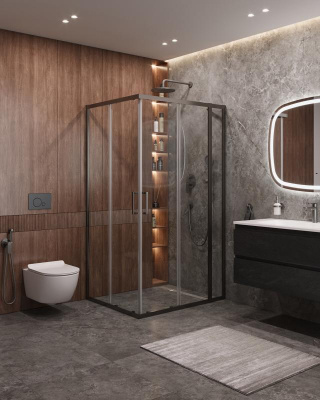 Душевой уголок CEZARES MOLVENO-AH-21-90+30-C-GM-IV фото в интернет-магазине Русалия