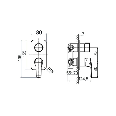 Встраиваемый смеситель с тремя выходами, черный матовый, Ray, IDDIS (RAYBL00i68) фото в интернет-магазине Русалия