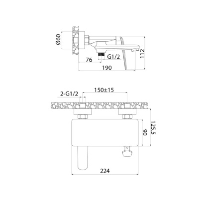 Смеситель для ванны IDDIS Dash (DASSB00i02WA) фото в интернет-магазине Русалия