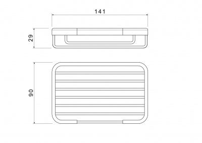 Мыльница решетка AQUATEK, матовый черный AQ4946MB фото в интернет-магазине Русалия