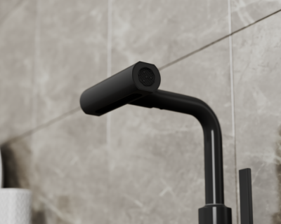 Смеситель для кухни с поворотной лейкой RUSH Tinos (TI3732-17Black) фото в интернет-магазине Русалия