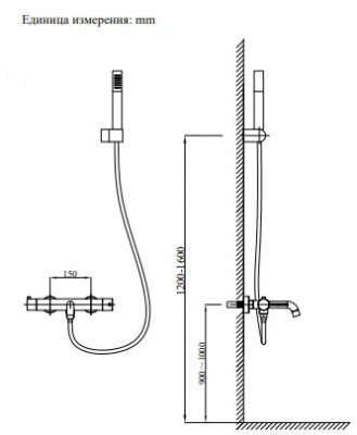 Смеситель для ванны Unione 0221 NeOp AltroBagno фото в интернет-магазине Русалия
