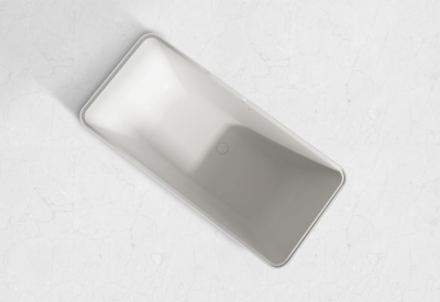 Ванна из искусственного камня ABBER Stein AS9623 белая матовая 170х80х56 см фото в интернет-магазине Русалия