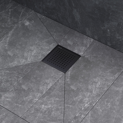 W01BD-P11-010-01BM MasterFlow Трап для душа точечный универс затвор Cut Gradient 10см цвет черн мат Am.Pm фото в интернет-магазине Русалия