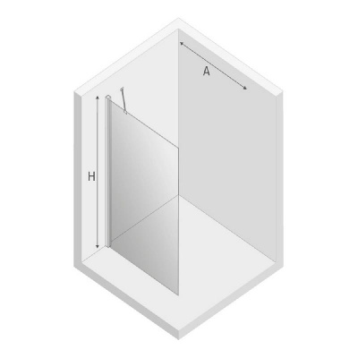 Душевое ограждение NEW TRENDY NEW SOLEO 70x195 K-0457 (хром) фото в интернет-магазине Русалия