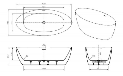 Акриловая ванна BELBAGNO BB707-1860-880 фото в интернет-магазине Русалия