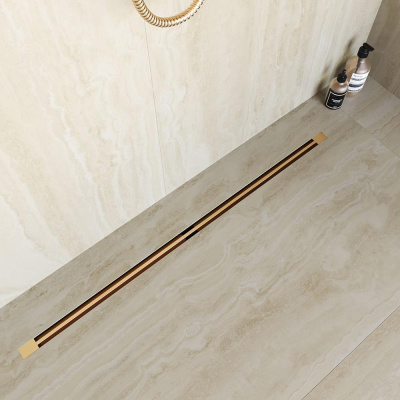 Душевой трап RGW SDR-50Gb 100см, золото BRUSH фото в интернет-магазине Русалия