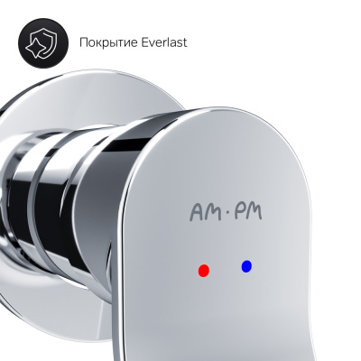 F85A72600 X-Joy, смеситель д/умывальника, монтируемый в стену, хром, шт. фото в интернет-магазине Русалия