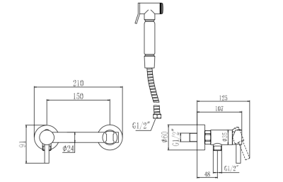 Смеситель Savol с гигиенической лейкой (S-FXQ006H) фото в интернет-магазине Русалия