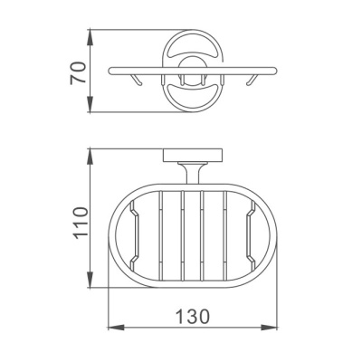 Мыльница Haiba HB1902-1, хром фото в интернет-магазине Русалия