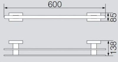 Полотенцедержатель двойной 50 см VR.RMB-4922.CR Ramba Veragio фото в интернет-магазине Русалия