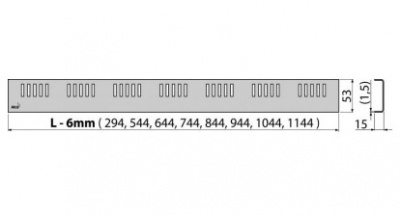 Решетка для водоотводящего желоба DREAM-850M Alcaplast фото в интернет-магазине Русалия