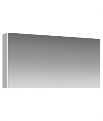 Зеркальный шкаф 120 см Mobi белый MOB0412+MOB0717W Aqwella фото в интернет-магазине Русалия