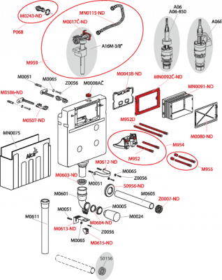 Бачок скрытого монтажа для приставного унитаза AM112 ALCAPLAST фото в интернет-магазине Русалия