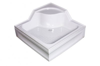 Душевой поддон с сиденьем 90/40 S квадрат Wemor (River) фото в интернет-магазине Русалия