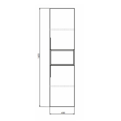 COMFORTY. Шкаф-колонна  "Франкфурт-40" дуб шоколадно-коричневый фото в интернет-магазине Русалия