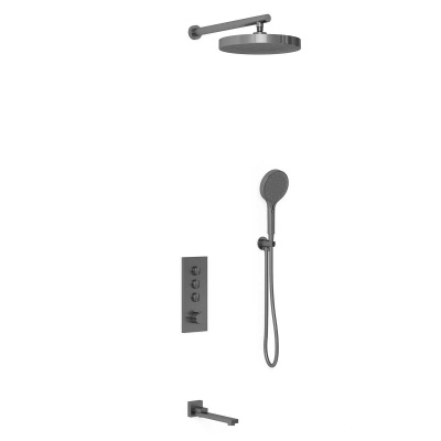 Душевой комплект VSFW-433TI2GM встраиваемый, вороненая сталь Vincea фото в интернет-магазине Русалия