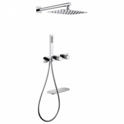 Душевая система ABBER Rund AF8750 скрытого монтажа с изливом, термостат, хром фото в интернет-магазине Русалия