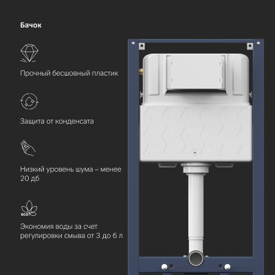 I012704 Pro инсталляция для подвесного унитаза фото в интернет-магазине Русалия