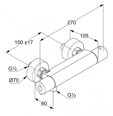 Термостат для душа BASIC THERMOSTAT 350020538 KLUDI фото в интернет-магазине Русалия