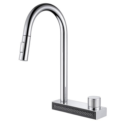 Смеситель ABBER Wasser Kreis AF8114 для кухни с выдвижной лейкой, хром фото в интернет-магазине Русалия