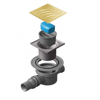 Точечный трап Pestan Confluo Standard 10х10 Dry Gold (13000129) фото в интернет-магазине Русалия