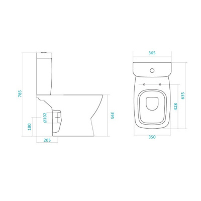 Унитаз - компакт с сиденьем микролифт slim Нео 1WH302470 Сантек фото в интернет-магазине Русалия