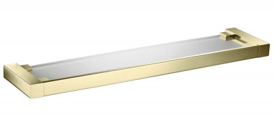 Полка в ванную стеклянная Timo Selene (17072/17) золото матовое фото в интернет-магазине Русалия