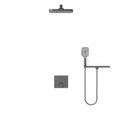Душевой комплект VSFW-4211RGM встраиваемый, 2 режима, вороненая сталь Vincea фото в интернет-магазине Русалия
