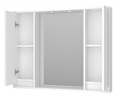 Зеркальный шкаф Balaton 100 (белый) BAL-04100-01-011 Brevita фото в интернет-магазине Русалия