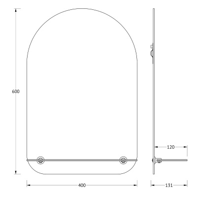 Зеркало настенное с полочкой Optima EVOFORM 40х60 см, BY 0508 фото в интернет-магазине Русалия