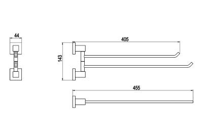 Полотенцедержатель поворотный Timo Selene (10059/00) фото в интернет-магазине Русалия