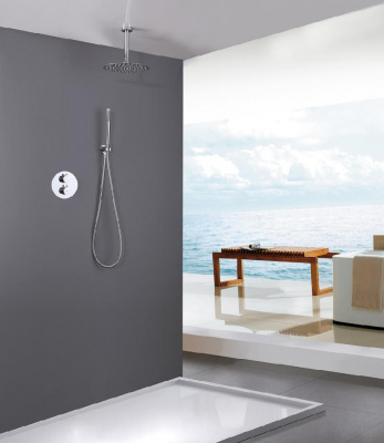 Душевая система ABBER Wasser Kreis AF8121 скрытого монтажа без излива, хром фото в интернет-магазине Русалия