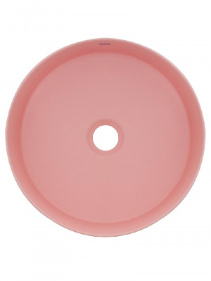 AQM5012 Раковина накладная круглая, цвет розовый матовый. 355x355x120 фото в интернет-магазине Русалия