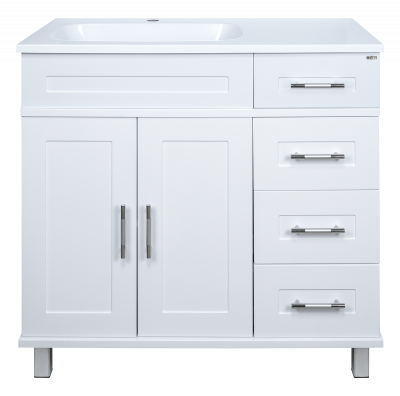 Тумба Купер 90 левая с раковиной Эстет Барселона 90 левая Misty фото в интернет-магазине Русалия