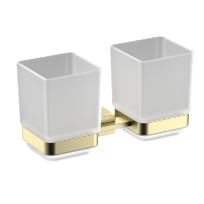 Стакан для зубных щеток двойной Timo Selene золото матовое (17034/17) фото в интернет-магазине Русалия