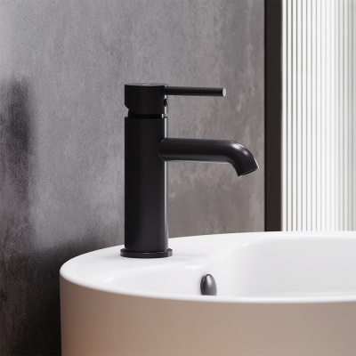 360210300 Scandinavian Pure, смеситель для умывальника, чёрный фото в интернет-магазине Русалия