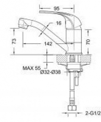 Cмеситель универсальный для кухни и умывальника F1233188CP-RUS Fit Bravat фото в интернет-магазине Русалия