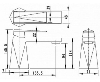 Смеситель для умывальника Iceberg F176110C Bravat фото в интернет-магазине Русалия