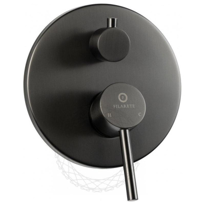 Душевая система встраиваемая FILARETE Roun FL1024BG, графит фото в интернет-магазине Русалия