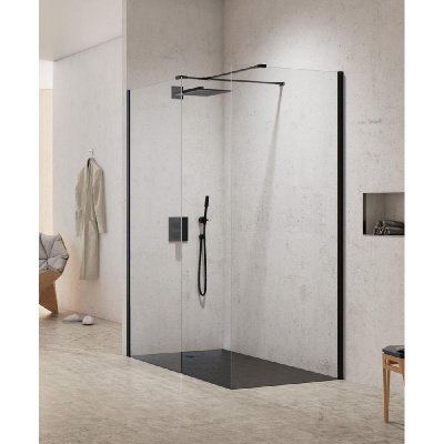 Душевое ограждение NEW TRENDY NEW MODUS BLACK 130x80x200 EXK-5627 (черный) фото в интернет-магазине Русалия