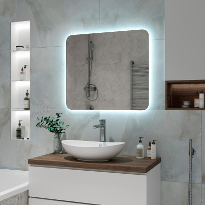 Зеркало Адхил 800x700 АДХ-02-80/70-14 Misty фото в интернет-магазине Русалия